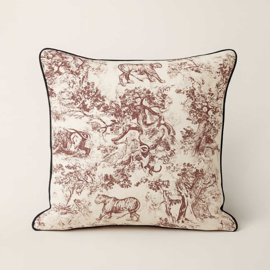 Toile de Jungle Cushion Cover – 16x16"