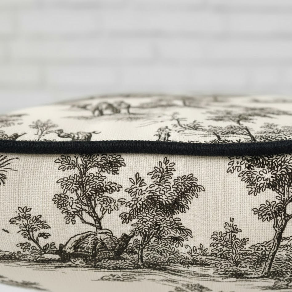 Farmhouse Toile Landscape Cushion Cover – 16x16"