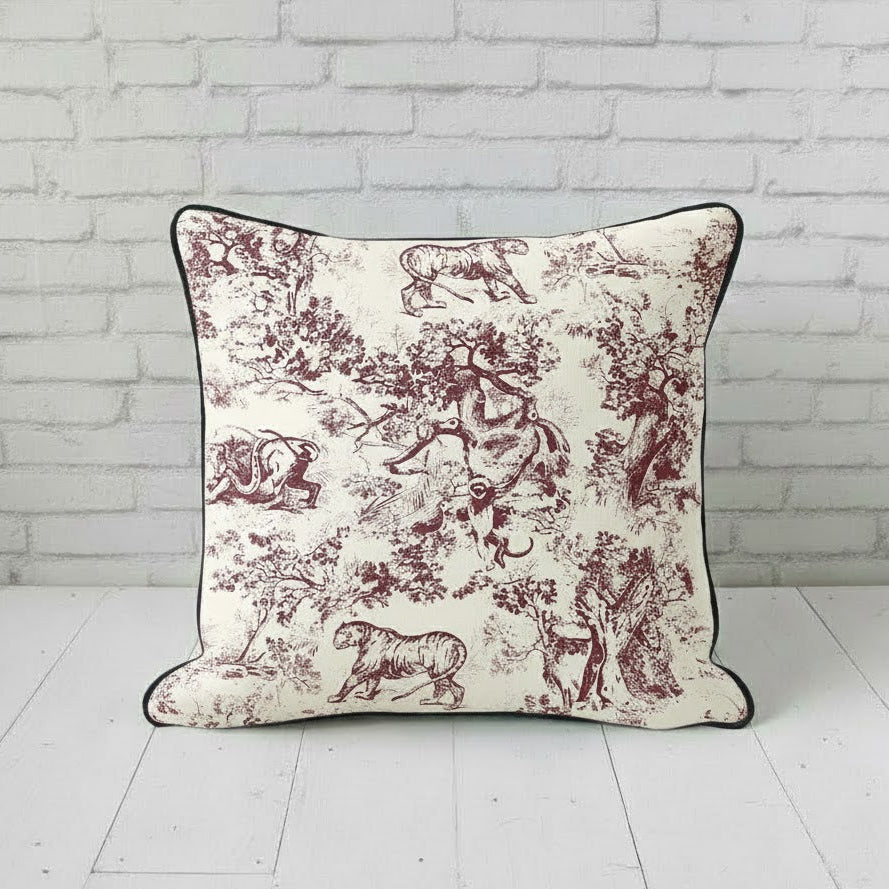 Toile de Jungle Cushion Cover – 16x16"